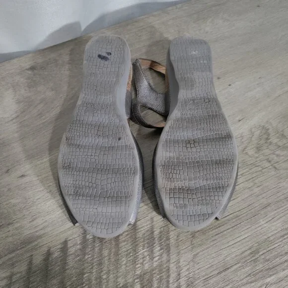 Dansko Marcy Women's Sandals, Pewter Metallic Silver Size 41 US 11 - Picture 5 of 8